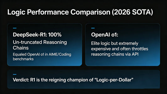 DeepSeek-R1 vs OpenAI o1 performance benchmarks comparison for coding and math. R1 matched o1 in AIME 2024 and Codeforces tests with full un-truncated Chain-of-Thought reasoning.