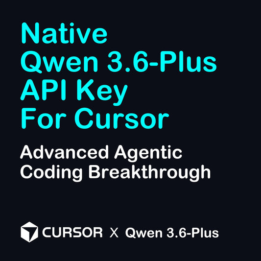 Qwen 3.6-Plus Cursor API key optimized for Agentic Coding. Deep integration with Claude Code and Cline for autonomous task planning and repository-level refactoring.
