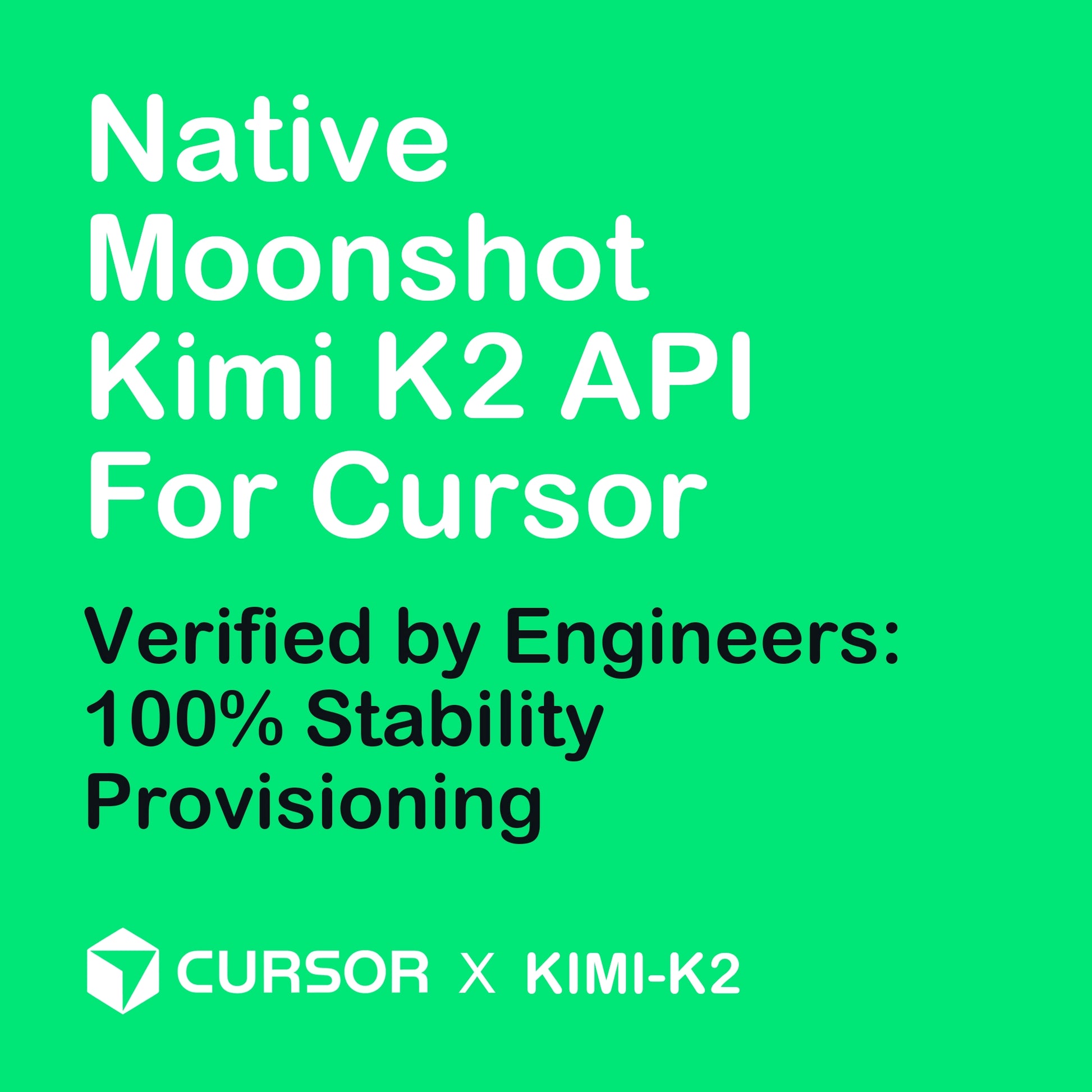 Kimi K2 Series API keys verified by engineers with 100% stability replacement guarantee and 1-12 hours rapid delivery.