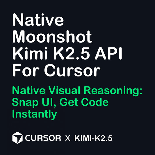 Kimi K2.5 Native Visual Reasoning for Cursor IDE. Snap UI screenshots to generate React or Vue code instantly.