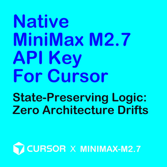 Experience zero-lag coding with MiniMax M2.7 API Key for Cursor. 180ms Time-To-First-Token (TTFT) for the fastest AI code completion flow in 2026.