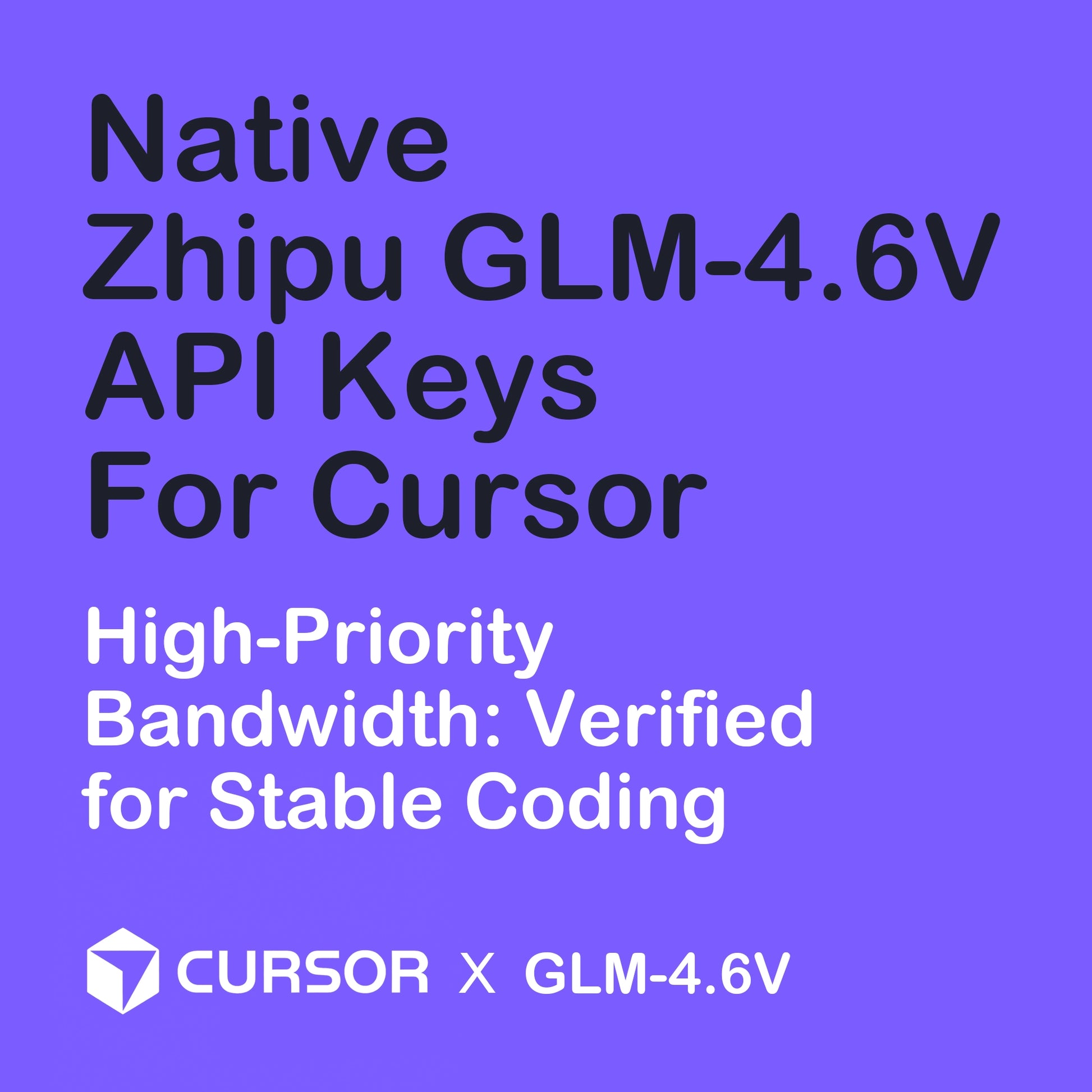 Reliability assurance image for Zhipu GLM-4.6V native API. Guaranteed by "High-Priority Bandwidth: Verified for Stable Coding"